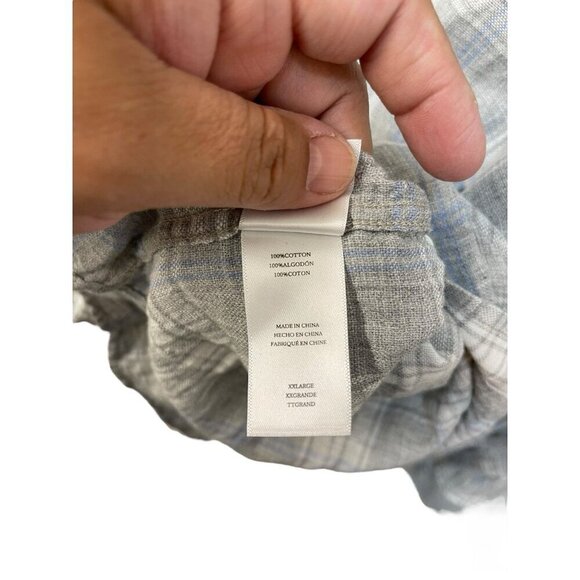 Rails Men’s Plaid Long Sleeve Button Down Shirt Cotton Gray Blue White Size XXL - Picture 5 of 8